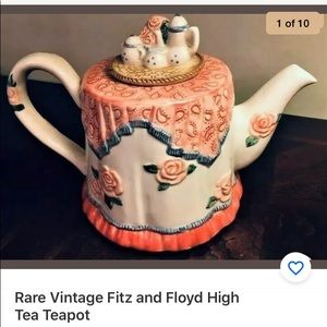Rare Vintage Fitz and Floyd High Tea Teapot